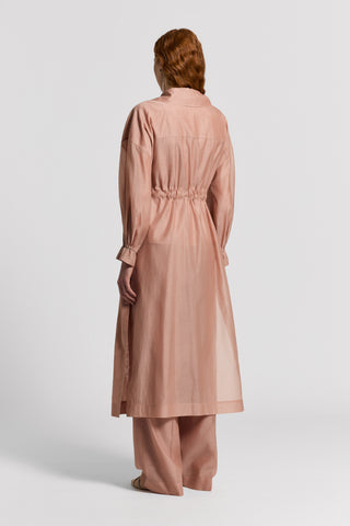 long trench dress COS Women's Utility Trench-Style Midi Dress in Brown