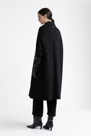 Wool and cashmere oversize cape