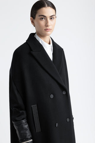 Wool and cashmere oversize cape