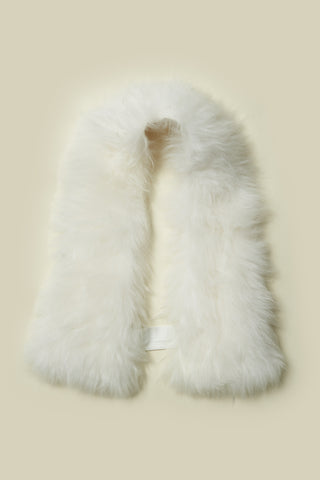 Real cashmere goat fur collar