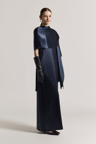 Shiny viscose satin dress