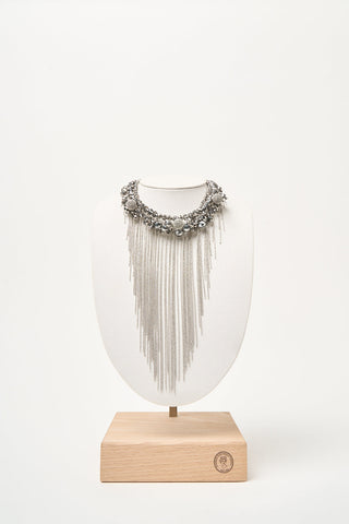 Glass demi-crystal choker necklace