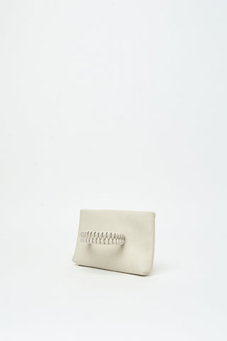 Leather clutch bag
