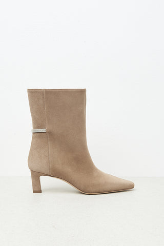 Real leather suede ankle boot