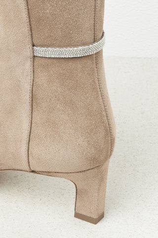 Real leather suede ankle boot