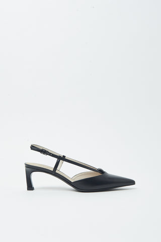 Leather sling-backs