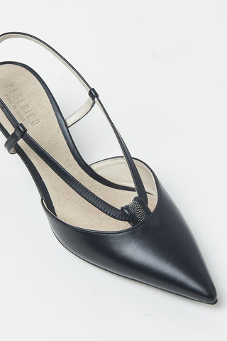 Leather sling-backs