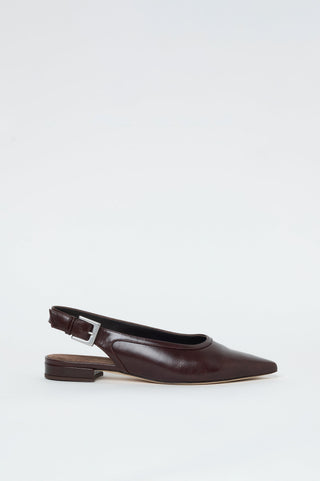 Genuine leather sling-backs