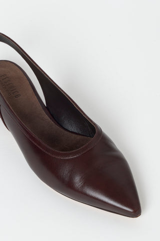 Genuine leather sling-backs