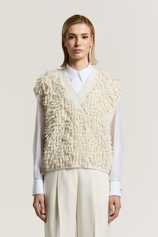 Wool, silk, alpaca and cashmere vest 1 / 3