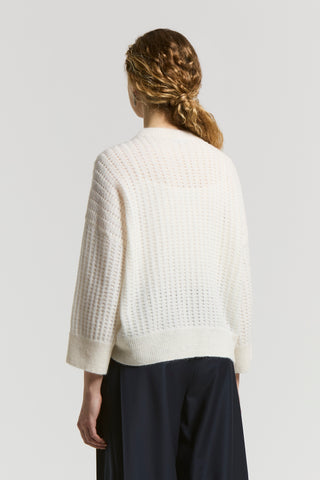 Alpaca yarn jumper with sequins