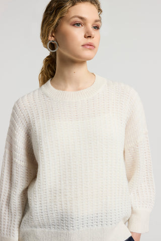 Alpaca yarn jumper with sequins