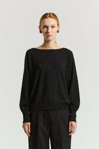 Wool and alpaca yarn sweater