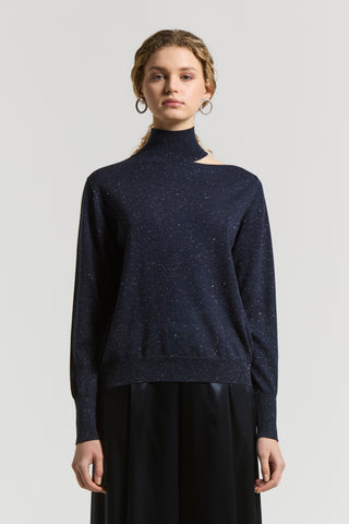 Wool and alpaca yarn jumper