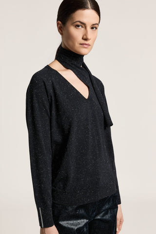 Wool, viscose, and lamé sweater 2 / 3