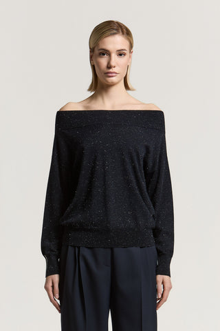 Wool, viscose, and lamé sweater 2 / 3