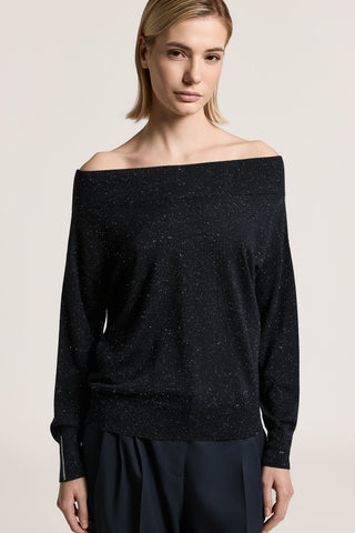 Wool, viscose, and lamé sweater 1 / 3