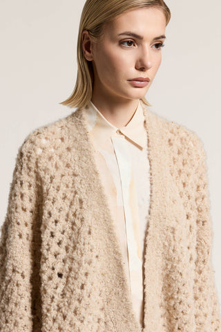 Cardigan in wool and alpaca bouclé yarn 3 / 3