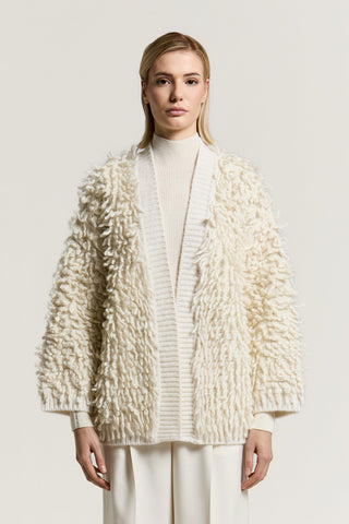 Wool, alpaca, silk and cashmere cardigan