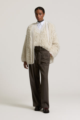 Wool, alpaca, silk and cashmere cardigan 2 / 6