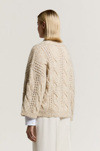 Wool and alpaca cardigan with sequins 5 / 5