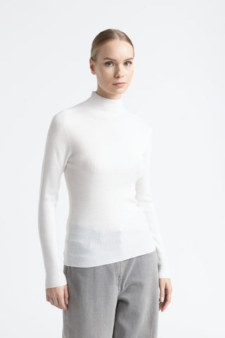 Pure new wool high neck sweater