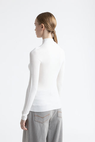 Pure new wool high neck sweater