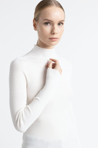 Pure new wool high neck sweater