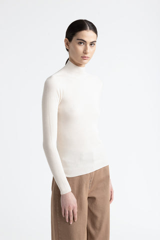 Pure new wool high neck sweater