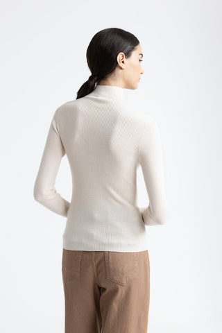 Pure new wool high neck sweater