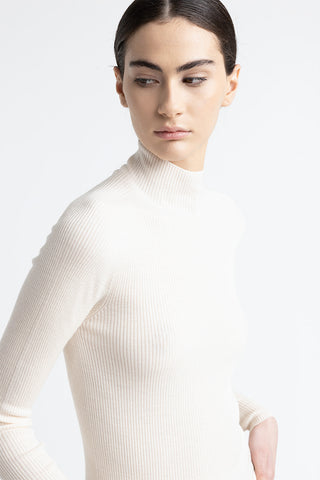 Pure new wool high neck sweater