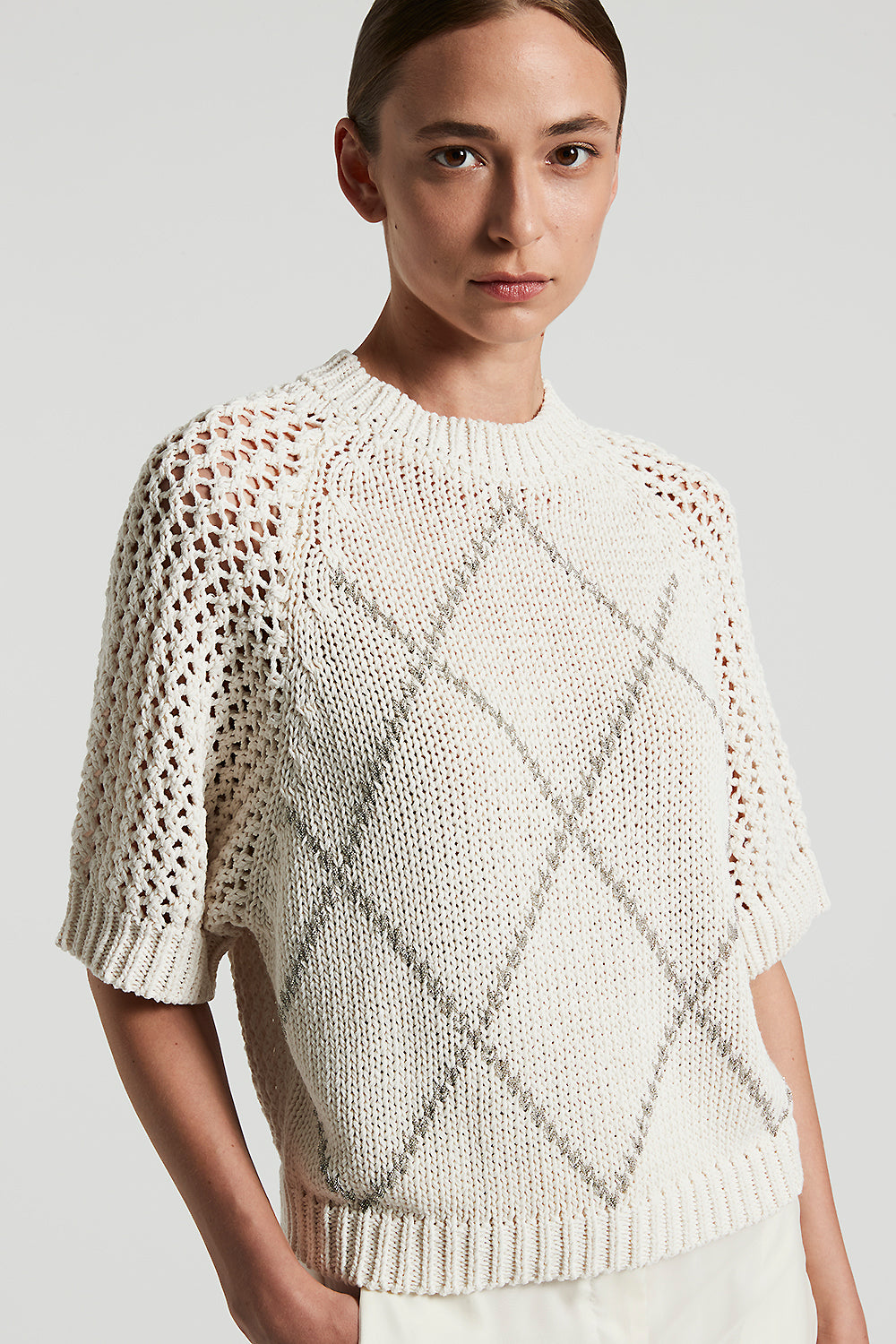 カーディガン HUECLOSET Trucy summer collar half knit 71ff1e53-15e7-49a4-aa1e-