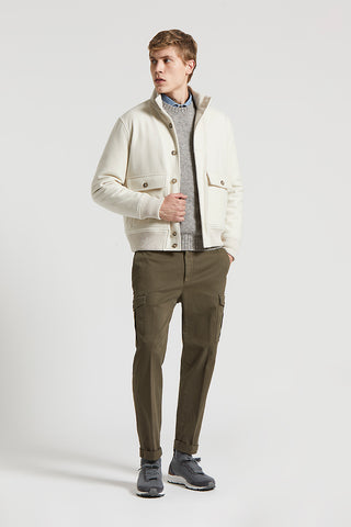Knop mouliné yarn crew-neck jumper