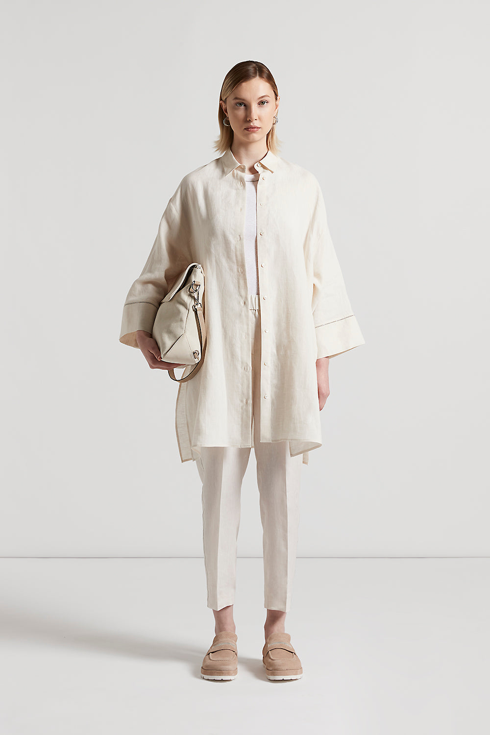 Long dress in pure linen | Peserico US