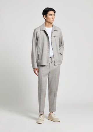 Linen wool jogger trousers