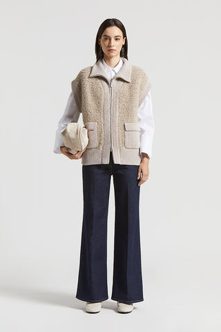 Stretch cotton poplin shirt
