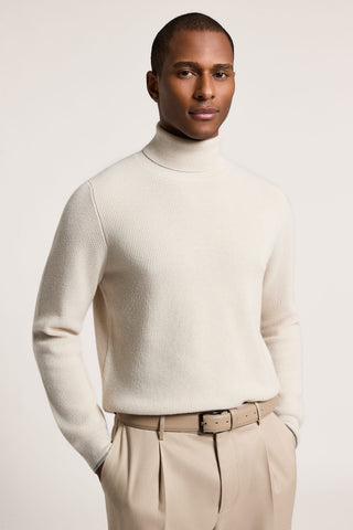 Wool and cashmere turtleneck sweater
