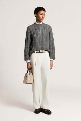 Cotton gabardine trousers