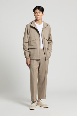 Cotton blend poplin jacket