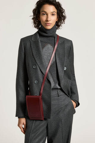 Wool and lurex double-breasted wool blazer
