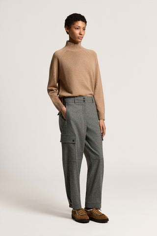 Wool, silk and cashmere sweater