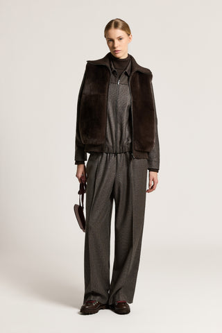 Rex lapin fur and wool, silk and cashmere vest
