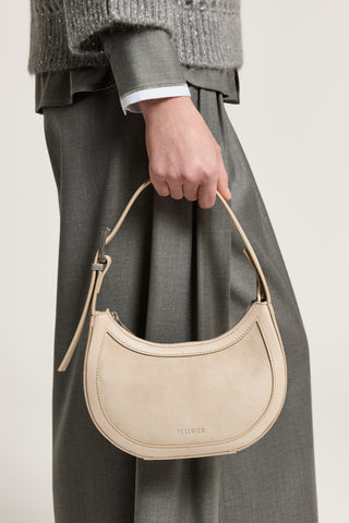 Genuine leather moon bag