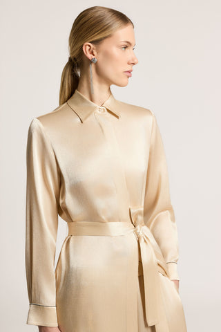 Hammered satin dress