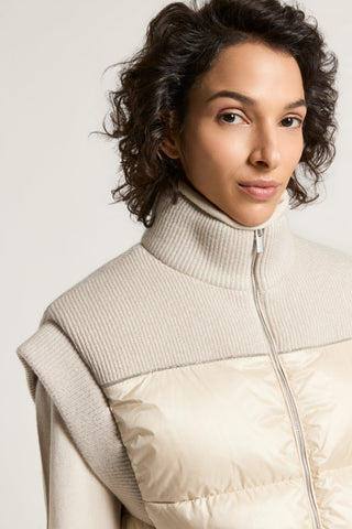 Wool, cashmere and lamé vest