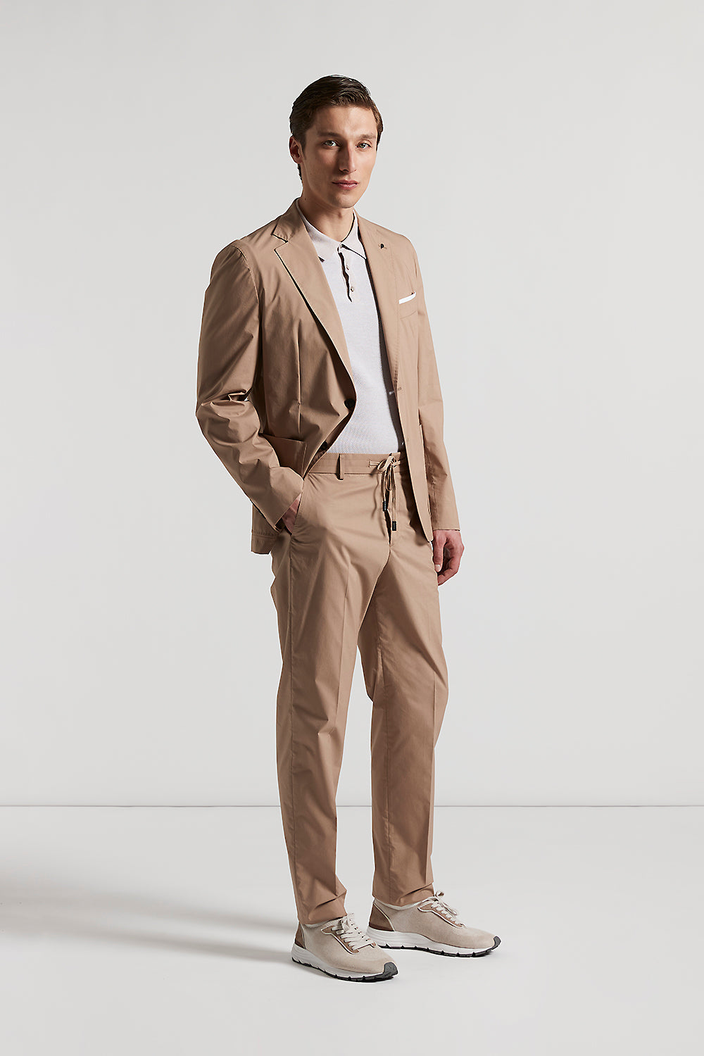 Tシャツ・カットソー PESERICO Overshirt in lightweight stretch cotton canvas Stretch cotton lightweight canvas overshirt | Peserico US