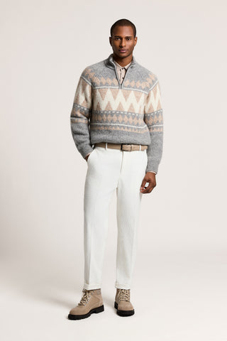 Alpaca, wool and cotton sweater