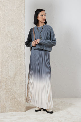 Wool, silk, cashmere and lurex sweater