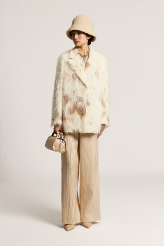 Single-breasted faux fur coat 2 / 3