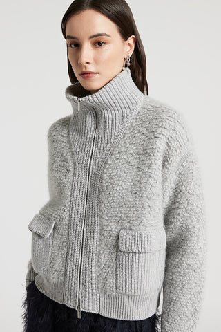 Alpaca, cashmere, silk and wool yarn jumper